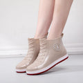 Short tube rain boots waterproof shoes women's versatile low cut fashionable anti slip wear-resistant and outer rain boots