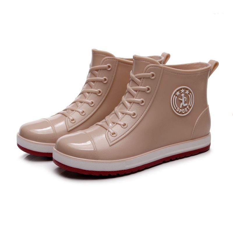 Short tube rain boots waterproof shoes women's versatile low cut fashionable anti slip wear-resistant and outer rain boots