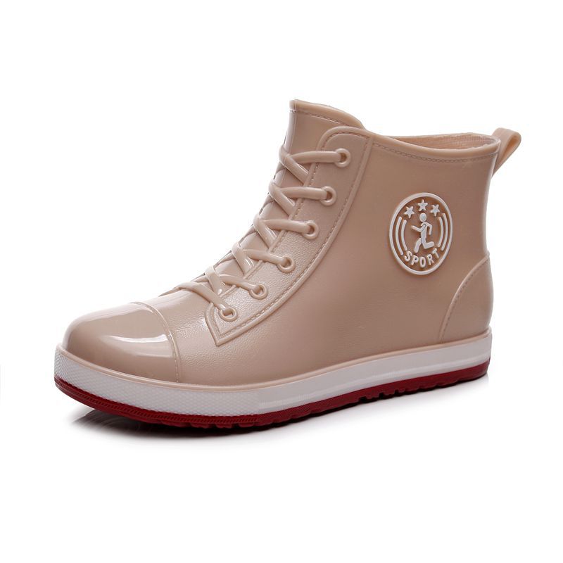 Short tube rain boots waterproof shoes women's versatile low cut fashionable anti slip wear-resistant and outer rain boots