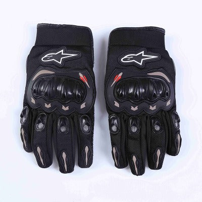 Alpinestars Motorcycle Riding Gloves \ Premium Motorcycle Protective Riding Gloves \ Full Finger Motorbike Racing Gloves \ Tactical Motorcycle Riding Gloves \ Protective Motorcycle Cycling Gloves \ Black Full Finger Riding Gloves \ Motorcycle Racing Gloves with Knuckle Protection